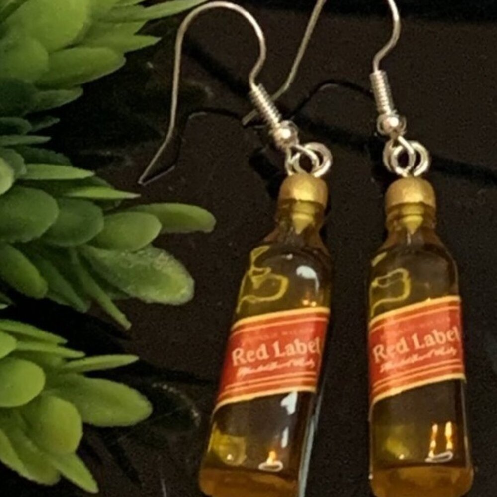 Liquor Earring, Drink Earring, Whisky Earring, Jonnie Walker, Gift Idea